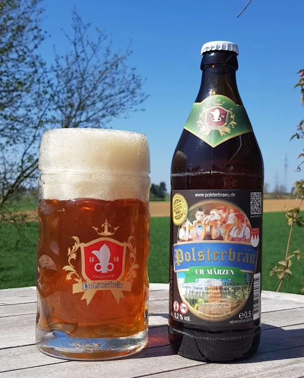 Polsterbräu Ur-Märzen with a glass of beer